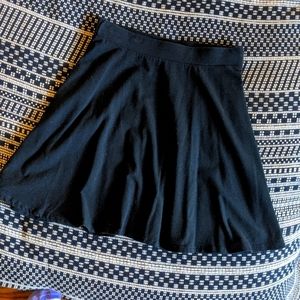 Plain Black Skater Skirt